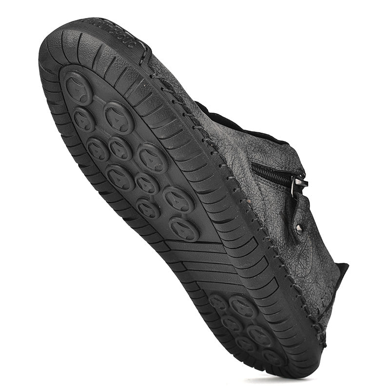 Men's Genuine Leather Casual Boots - Slip-On, Effortless Style, Wide Toe Box with Arch Support