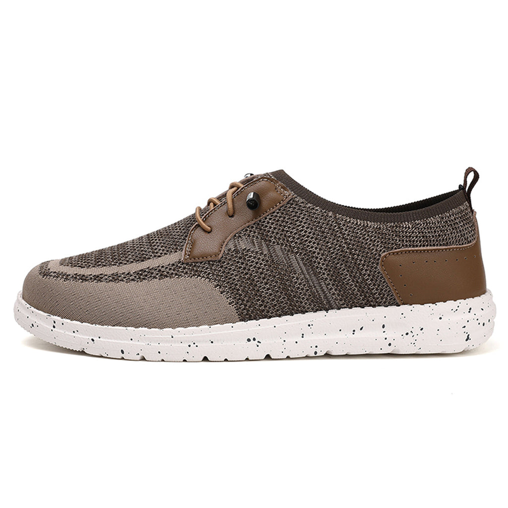 Men's Mesh Walking Shoes - Lace-Up, Breathable, Wide Toe Box with Arch Support