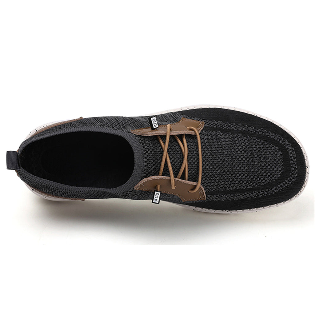 Men's Mesh Walking Shoes - Lace-Up, Breathable, Wide Toe Box with Arch Support