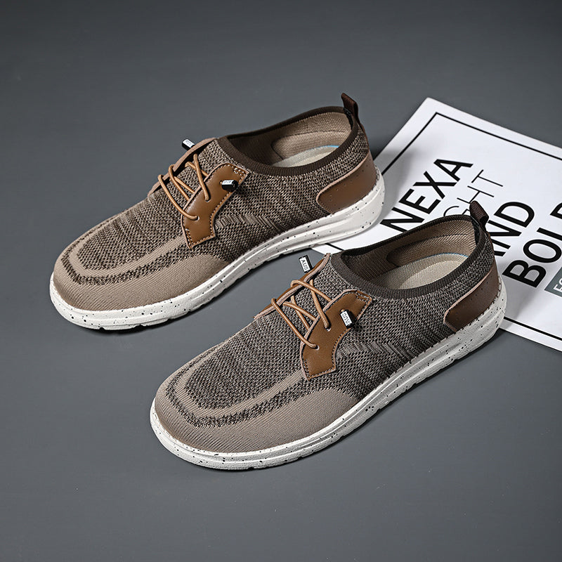 Men's Mesh Walking Shoes - Lace-Up, Breathable, Wide Toe Box with Arch Support