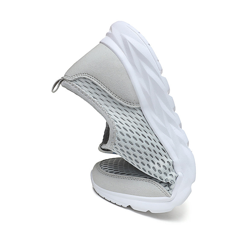 Men's Mesh Walking Shoes - Slip-On, Cushioned, Wide Toe Box with Arch Support