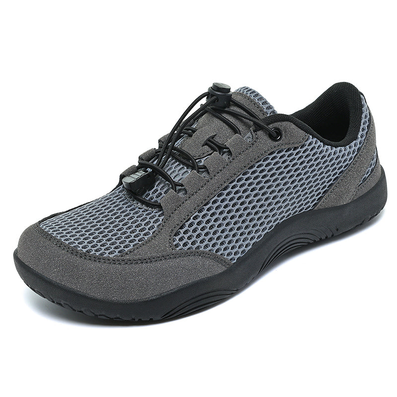 Men's Mixed Material Casual Boots - Lace-Up, Lightweight, Wide Toe Box with Arch Support