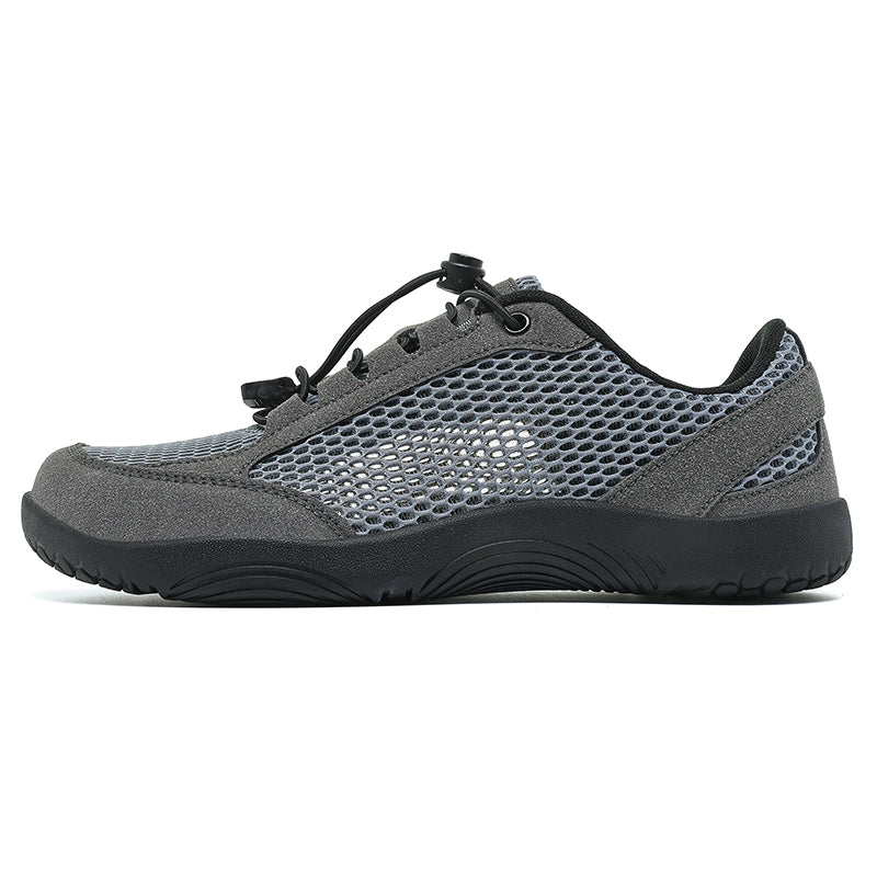 Men's Mixed Material Casual Boots - Lace-Up, Lightweight, Wide Toe Box with Arch Support