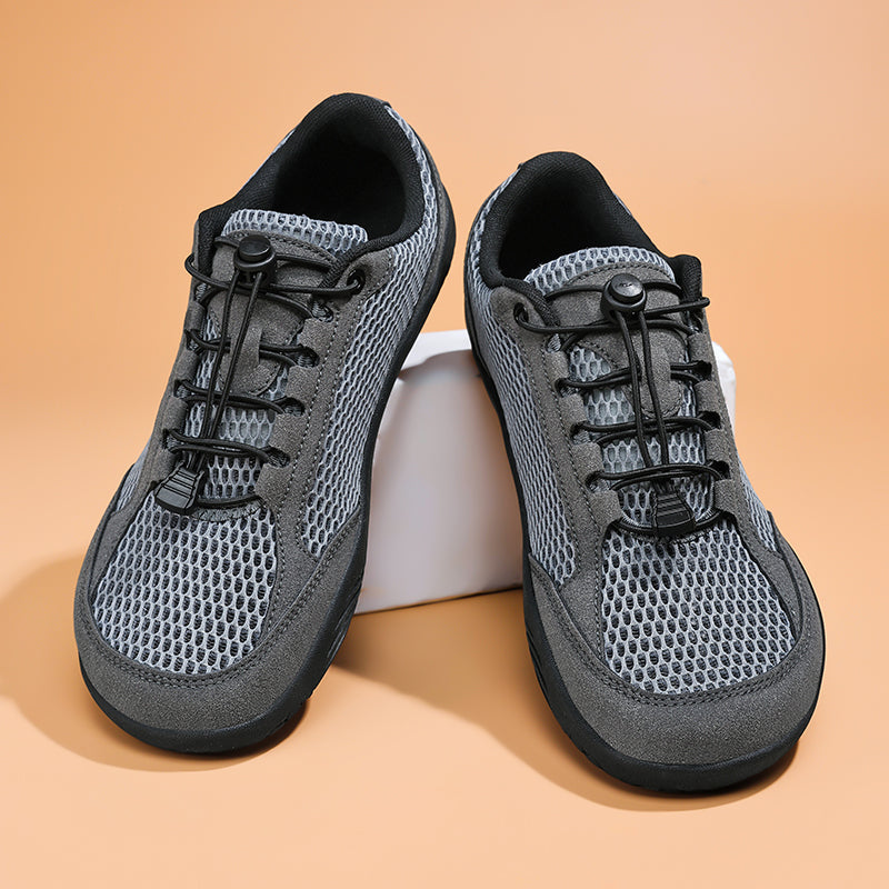 Men's Mixed Material Casual Boots - Lace-Up, Lightweight, Wide Toe Box with Arch Support