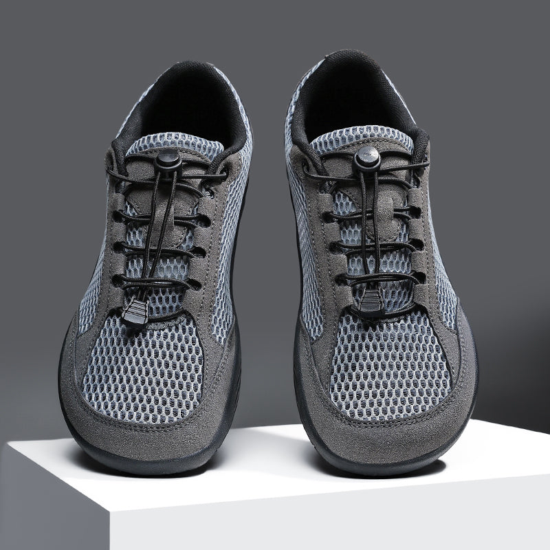 Men's Mixed Material Casual Boots - Lace-Up, Lightweight, Wide Toe Box with Arch Support