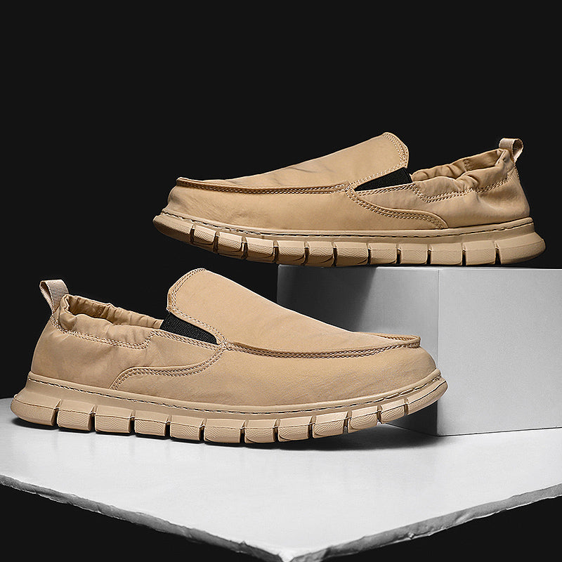 Men's Leather Slip-On | Slip On Without Bending | Leather Looks, Cloud Comfort