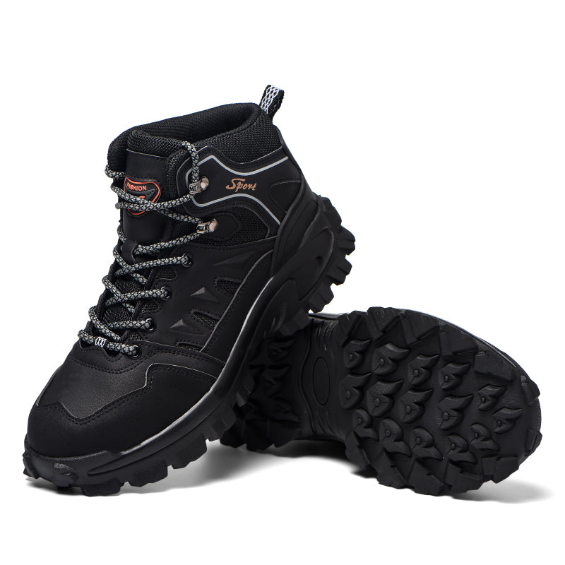 🔥Sale 70% OFF-Men's Genuine Leather Work Boots - Lace-Up, Waterproof, Wide Toe Box with Arch Support for Safety, Casual & Outdoor