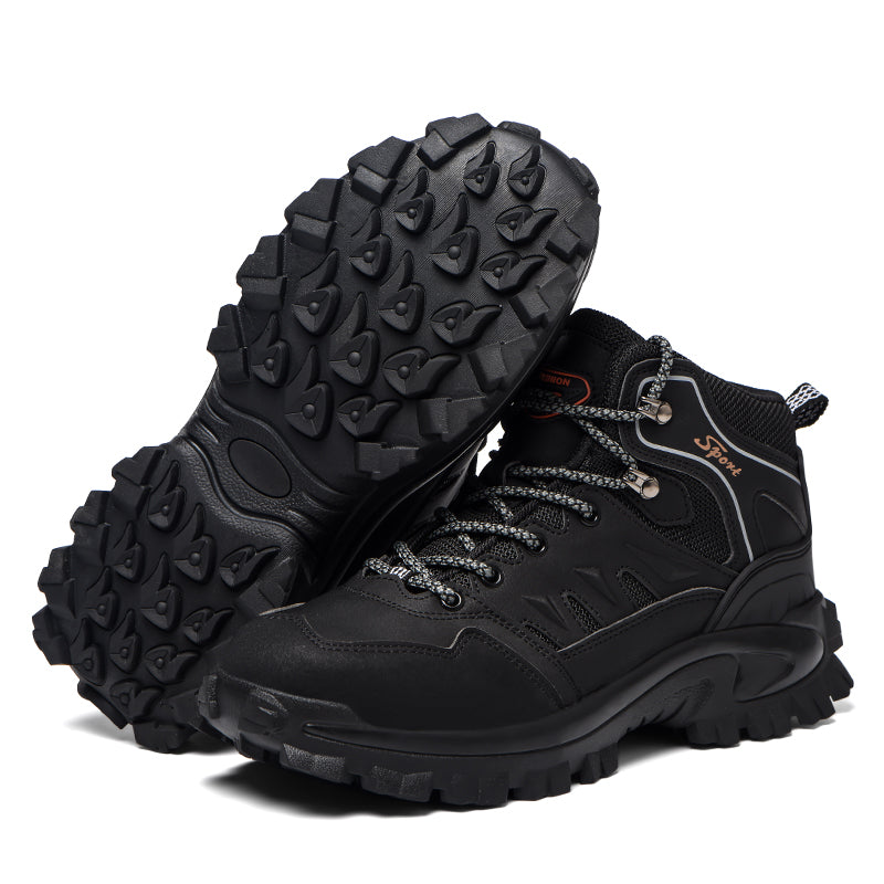 🔥Sale 70% OFF-Men's Genuine Leather Work Boots - Lace-Up, Waterproof, Wide Toe Box with Arch Support for Safety, Casual & Outdoor