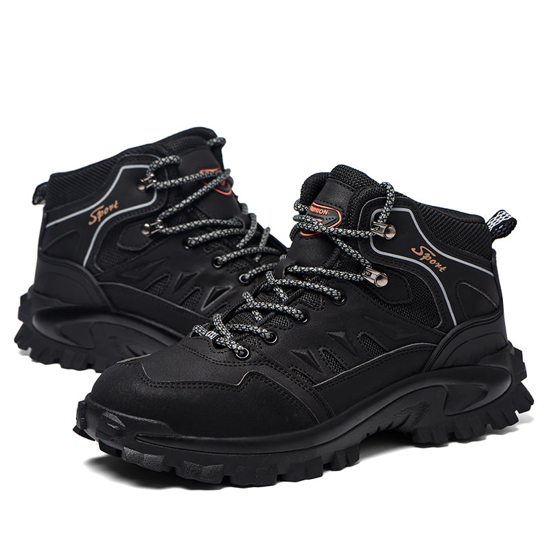 🔥Sale 70% OFF-Men's Genuine Leather Work Boots - Lace-Up, Waterproof, Wide Toe Box with Arch Support for Safety, Casual & Outdoor