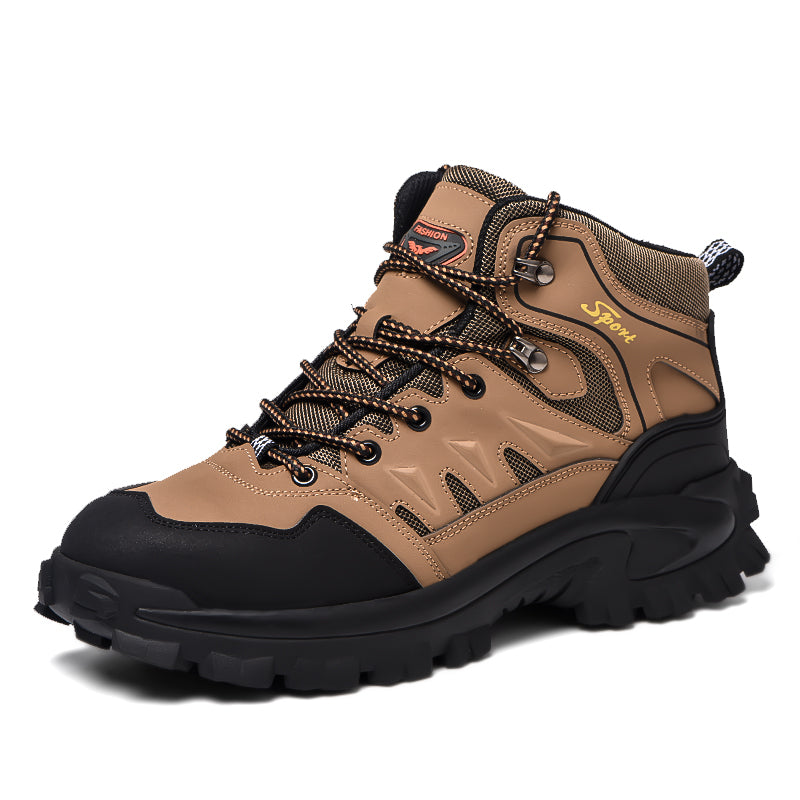 🔥Sale 70% OFF-Men's Genuine Leather Work Boots - Lace-Up, Waterproof, Wide Toe Box with Arch Support for Safety, Casual & Outdoor