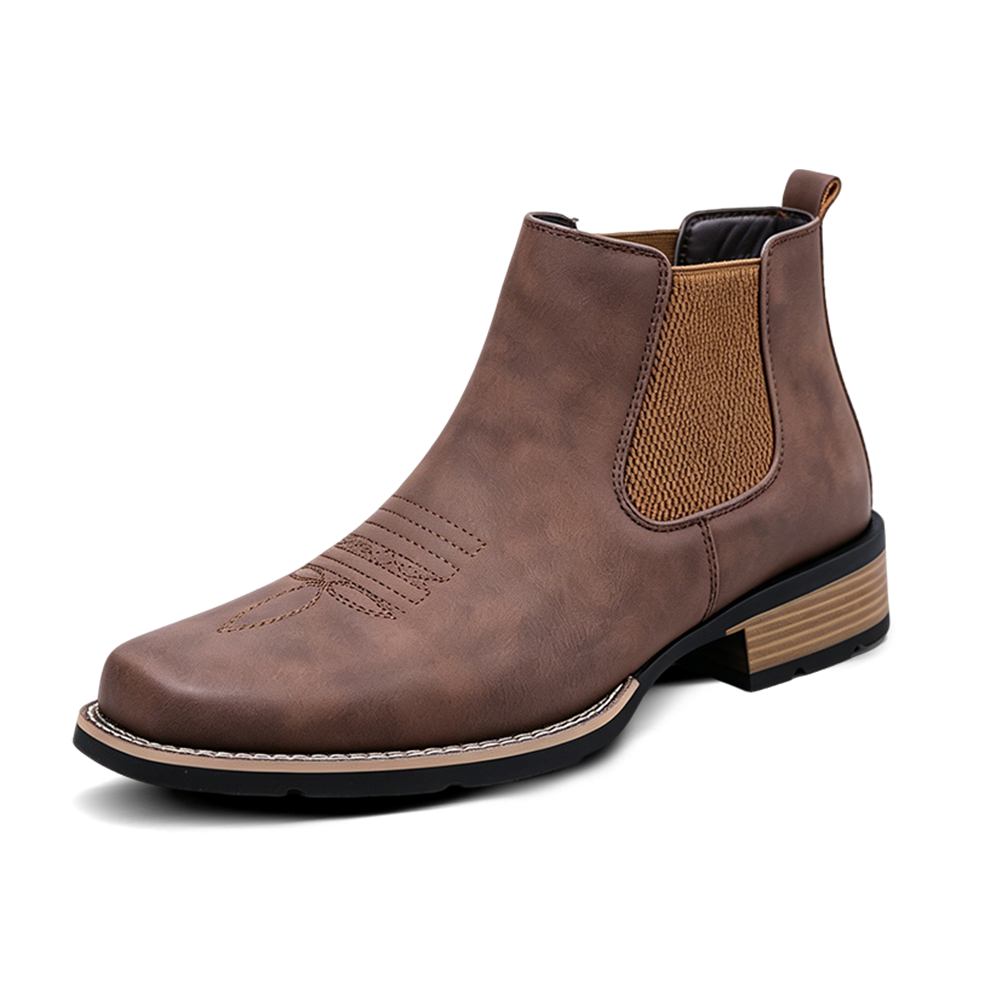 Men's Slip On Chelsea Ankle Boot - Slip-On, Maximum Support, Wide Toe Box with Arch Support