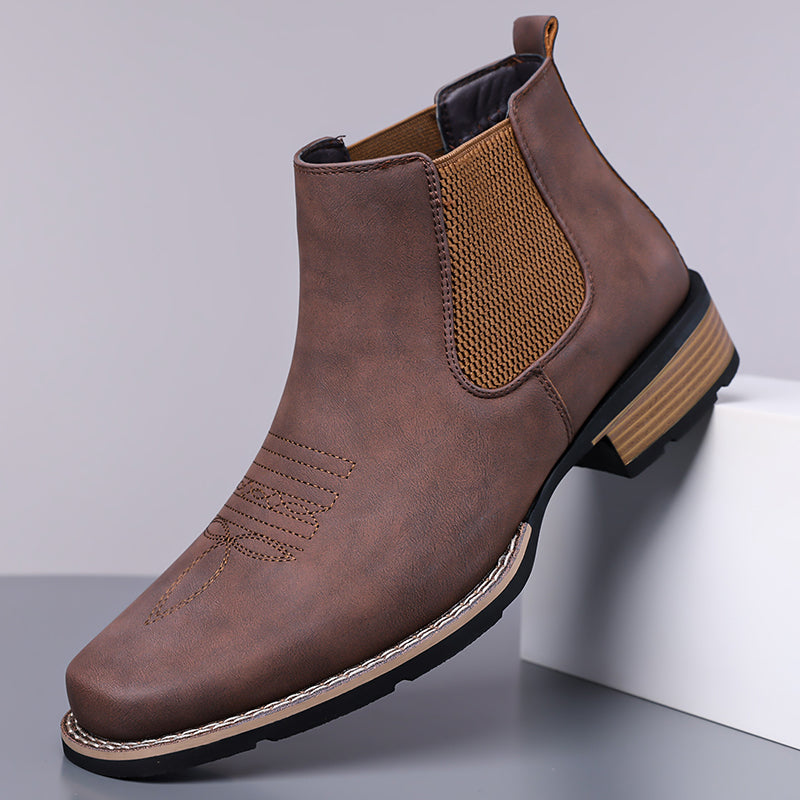 Men's Slip On Chelsea Ankle Boot - Slip-On, Maximum Support, Wide Toe Box with Arch Support