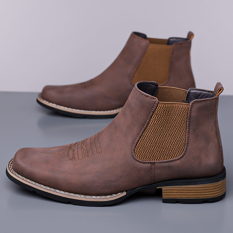 Men's Slip On Chelsea Ankle Boot - Slip-On, Maximum Support, Wide Toe Box with Arch Support