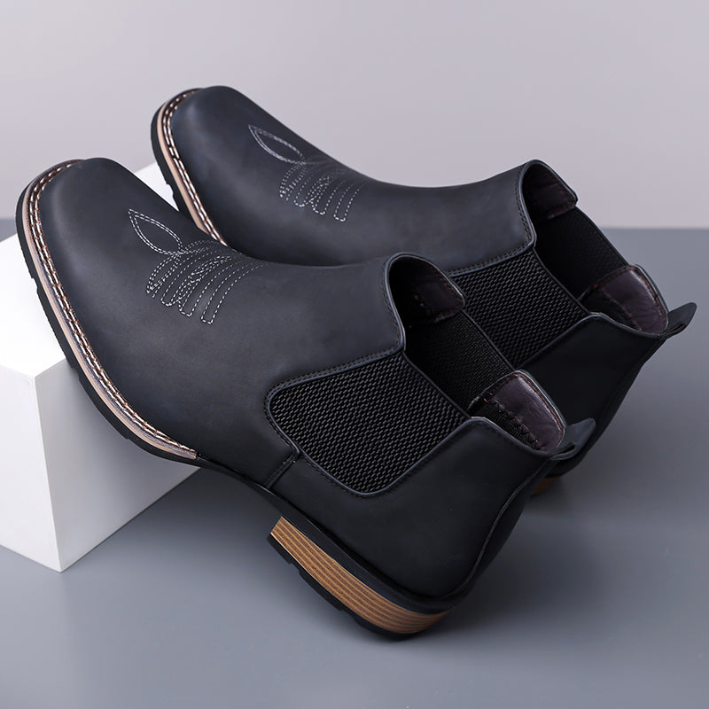 Men's Slip On Chelsea Ankle Boot - Slip-On, Maximum Support, Wide Toe Box with Arch Support