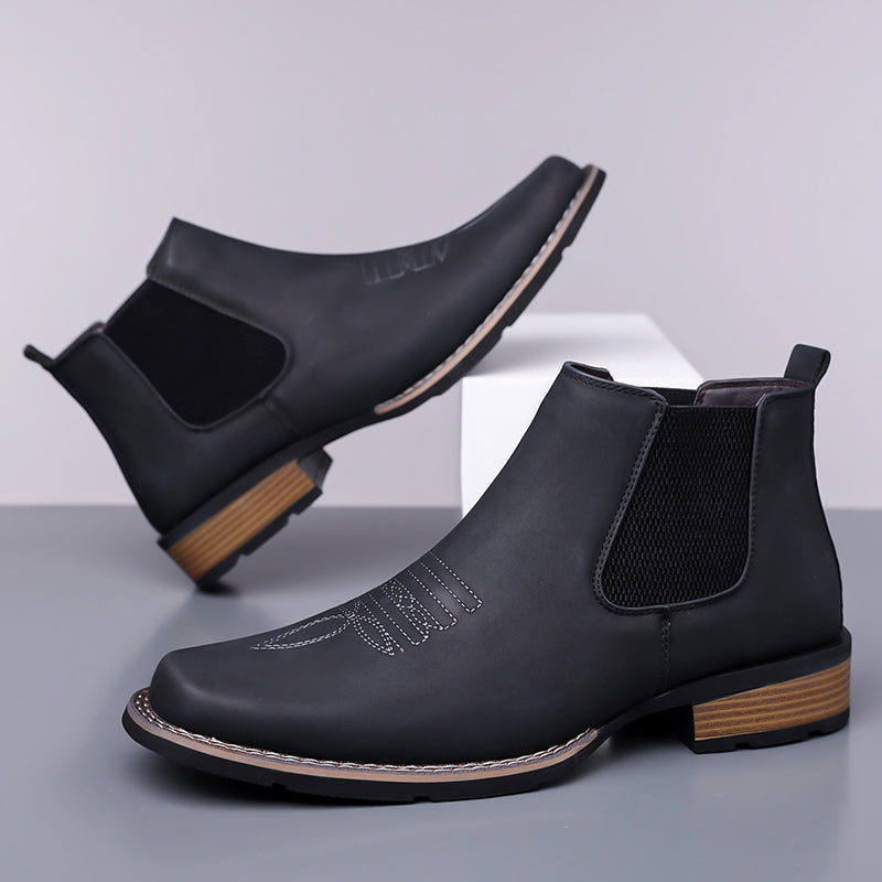 Men's Slip On Chelsea Ankle Boot - Slip-On, Maximum Support, Wide Toe Box with Arch Support