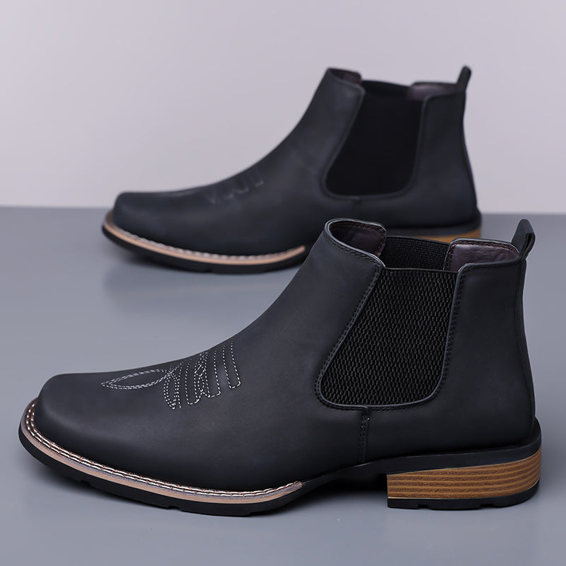 Men's Slip On Chelsea Ankle Boot - Slip-On, Maximum Support, Wide Toe Box with Arch Support