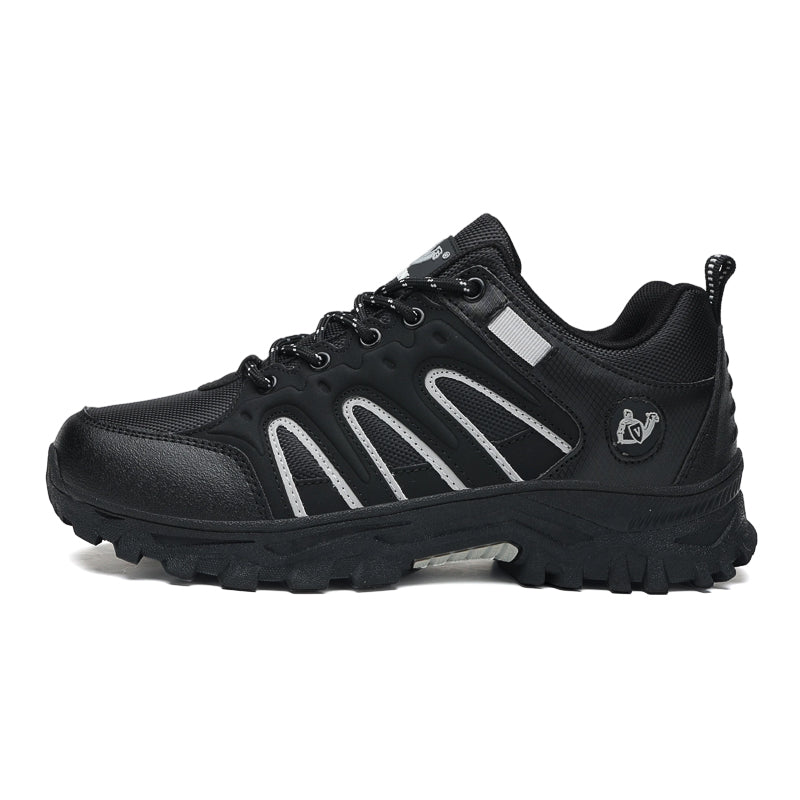 Men's Mixed Material Hiking Shoes - Lace-Up, Waterproof, Wide Toe Box with Arch Support