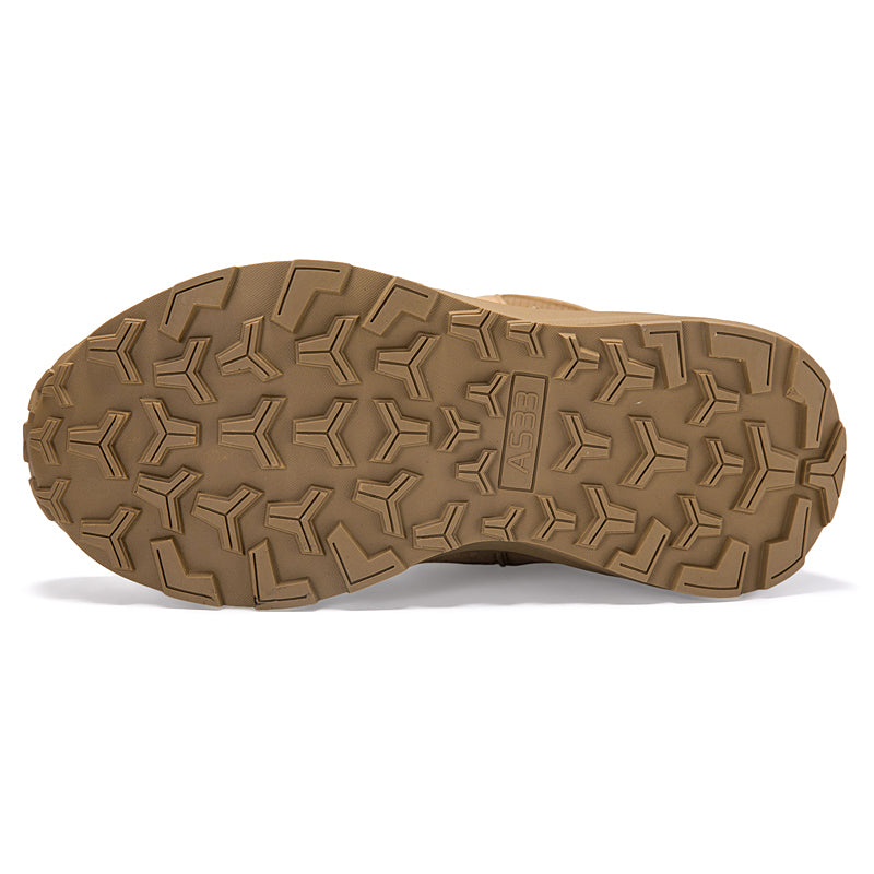 Men's Genuine Leather Work Boots - Lace-Up, Slip-Resistant, Wide Toe Box with Arch Support