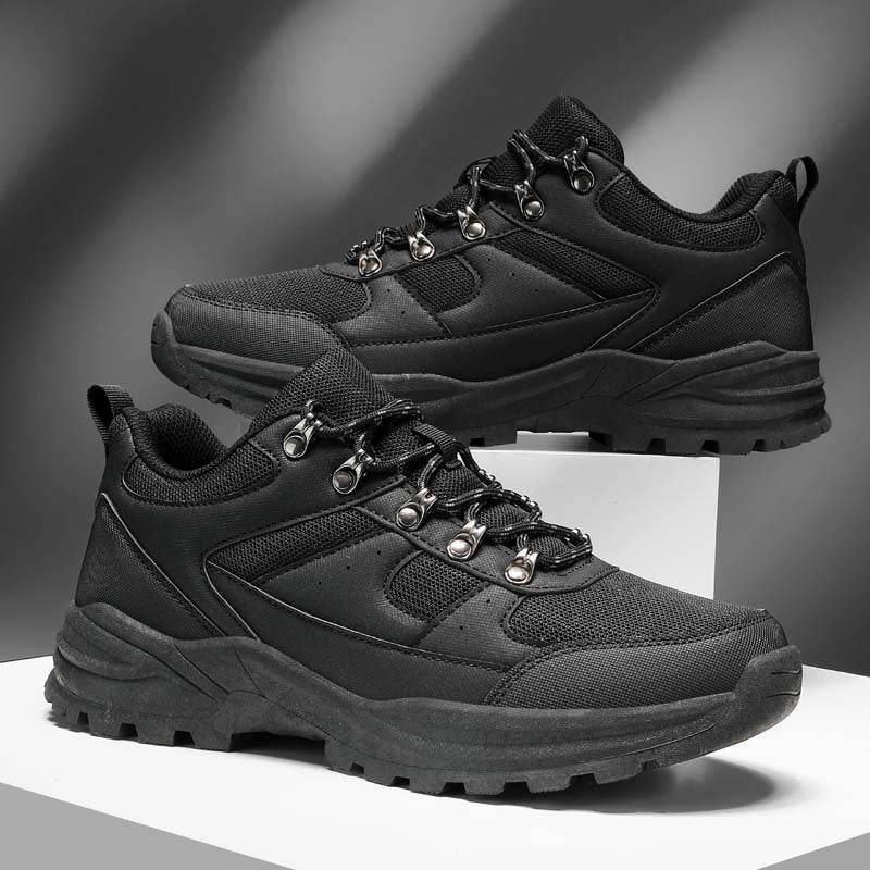 Men's Mesh Hiking Shoes - Lace-Up, Enhanced Support, Wide Toe Box with Arch Support