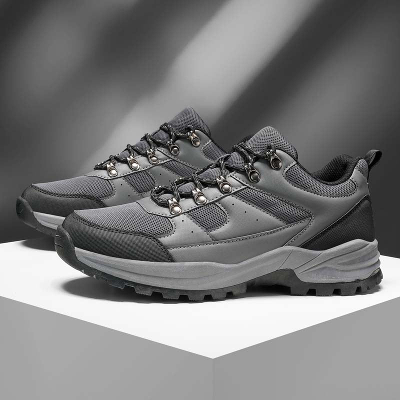 Men's Mesh Hiking Shoes - Lace-Up, Enhanced Support, Wide Toe Box with Arch Support