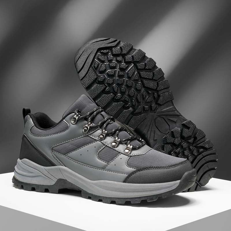 Men's Mesh Hiking Shoes - Lace-Up, Enhanced Support, Wide Toe Box with Arch Support