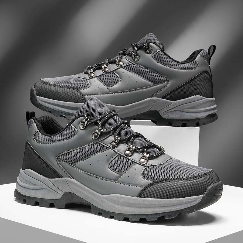 Men's Mesh Hiking Shoes - Lace-Up, Enhanced Support, Wide Toe Box with Arch Support