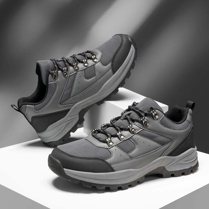 Men's Mesh Hiking Shoes - Lace-Up, Enhanced Support, Wide Toe Box with Arch Support