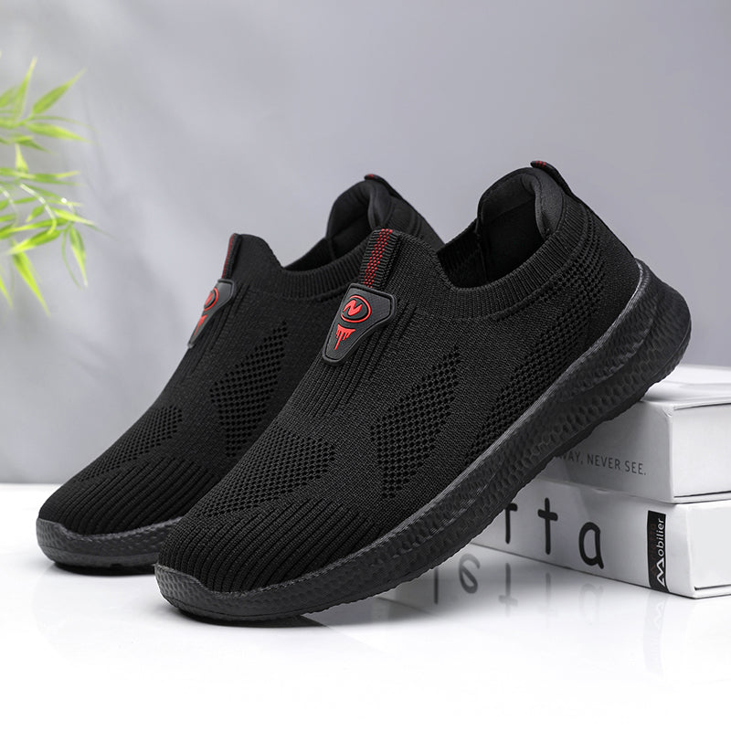 Men's Mesh Lightweight Walking Shoes - Slip-On, Maximum Ventilation, Wide Toe Box with Arch Support