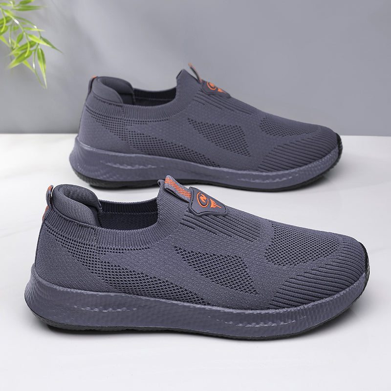 Men's Mesh Lightweight Walking Shoes - Slip-On, Maximum Ventilation, Wide Toe Box with Arch Support