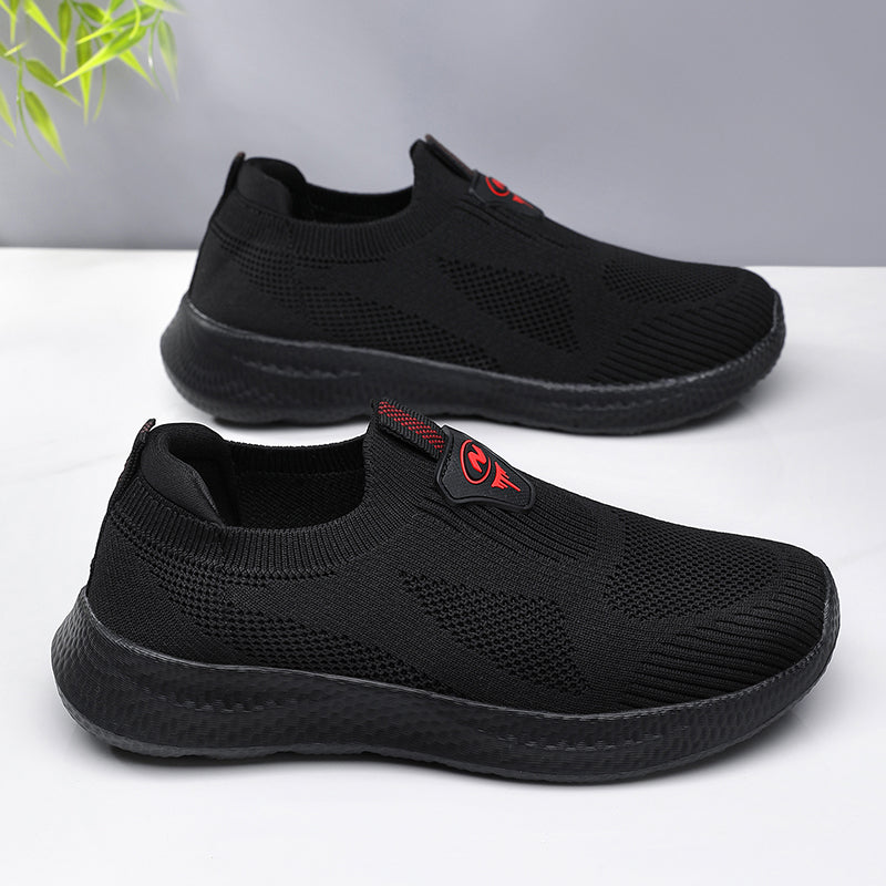 Men's Mesh Lightweight Walking Shoes - Slip-On, Maximum Ventilation, Wide Toe Box with Arch Support