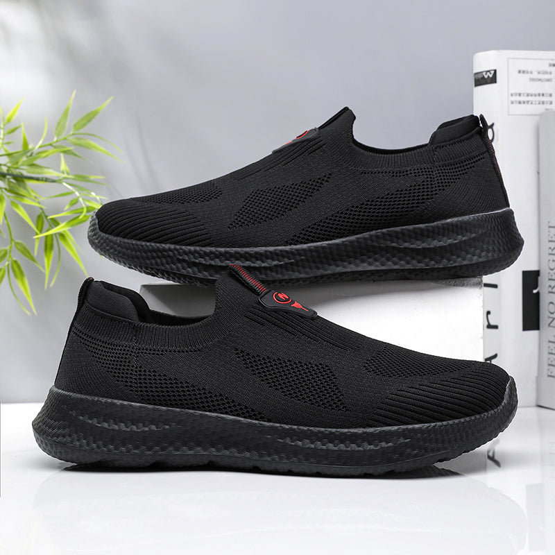 Men's Mesh Lightweight Walking Shoes - Slip-On, Maximum Ventilation, Wide Toe Box with Arch Support