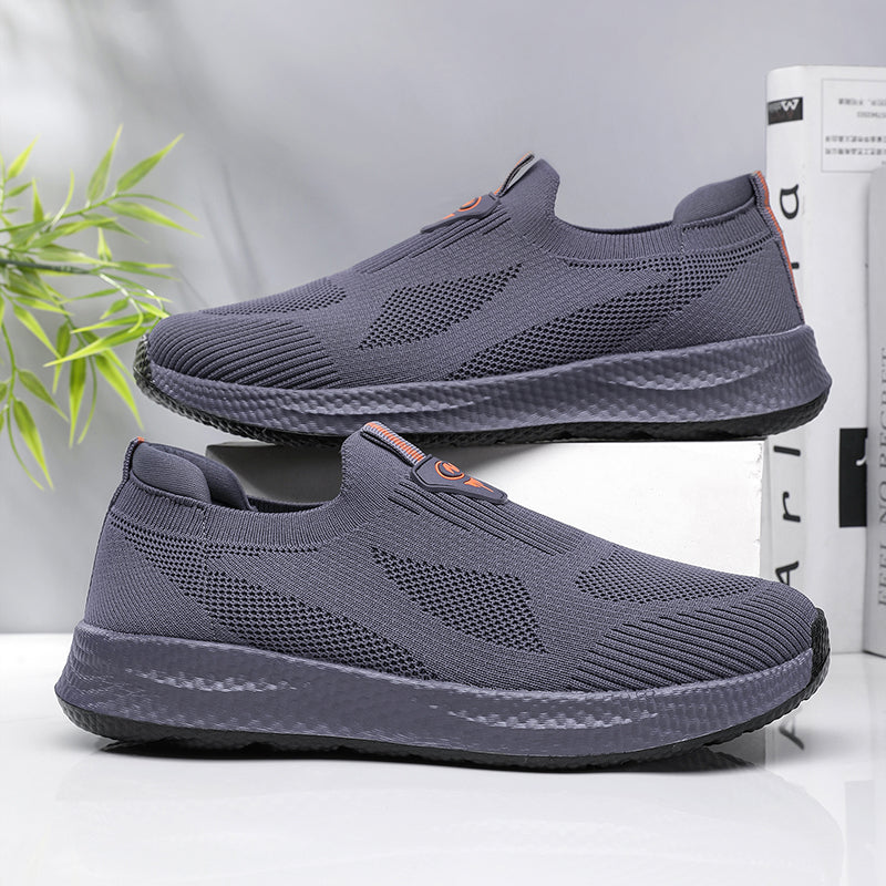 Men's Mesh Lightweight Walking Shoes - Slip-On, Maximum Ventilation, Wide Toe Box with Arch Support