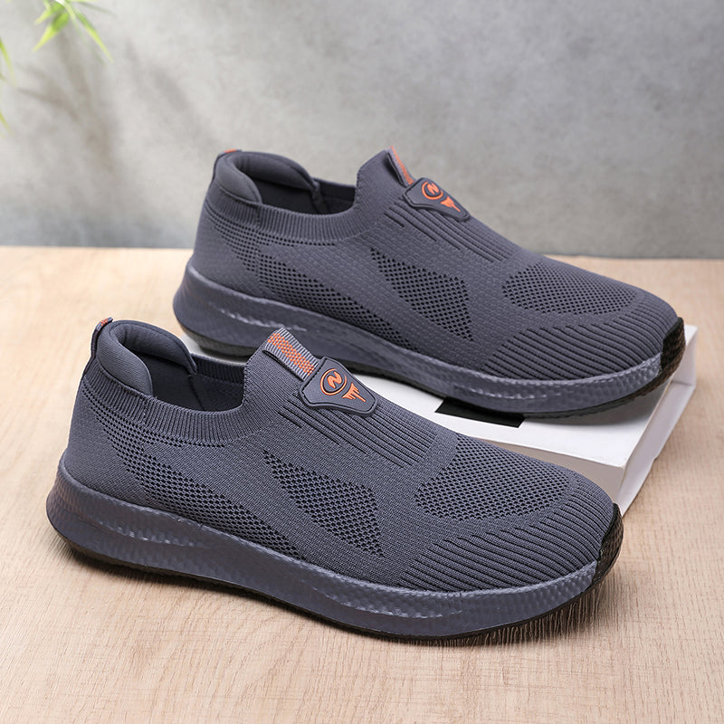 Men's Mesh Lightweight Walking Shoes - Slip-On, Maximum Ventilation, Wide Toe Box with Arch Support