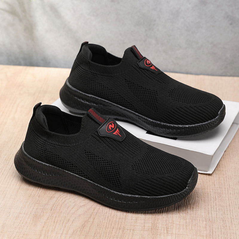 Men's Mesh Lightweight Walking Shoes - Slip-On, Maximum Ventilation, Wide Toe Box with Arch Support