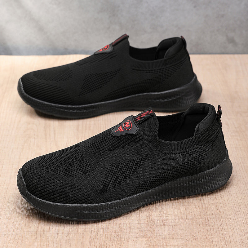 Men's Mesh Lightweight Walking Shoes - Slip-On, Maximum Ventilation, Wide Toe Box with Arch Support