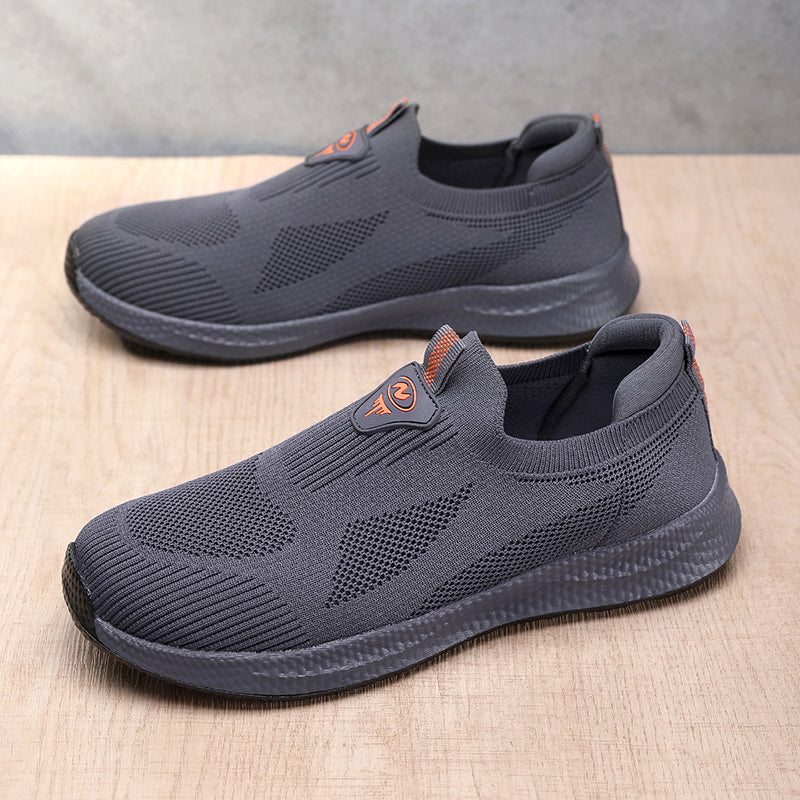 Men's Mesh Lightweight Walking Shoes - Slip-On, Maximum Ventilation, Wide Toe Box with Arch Support