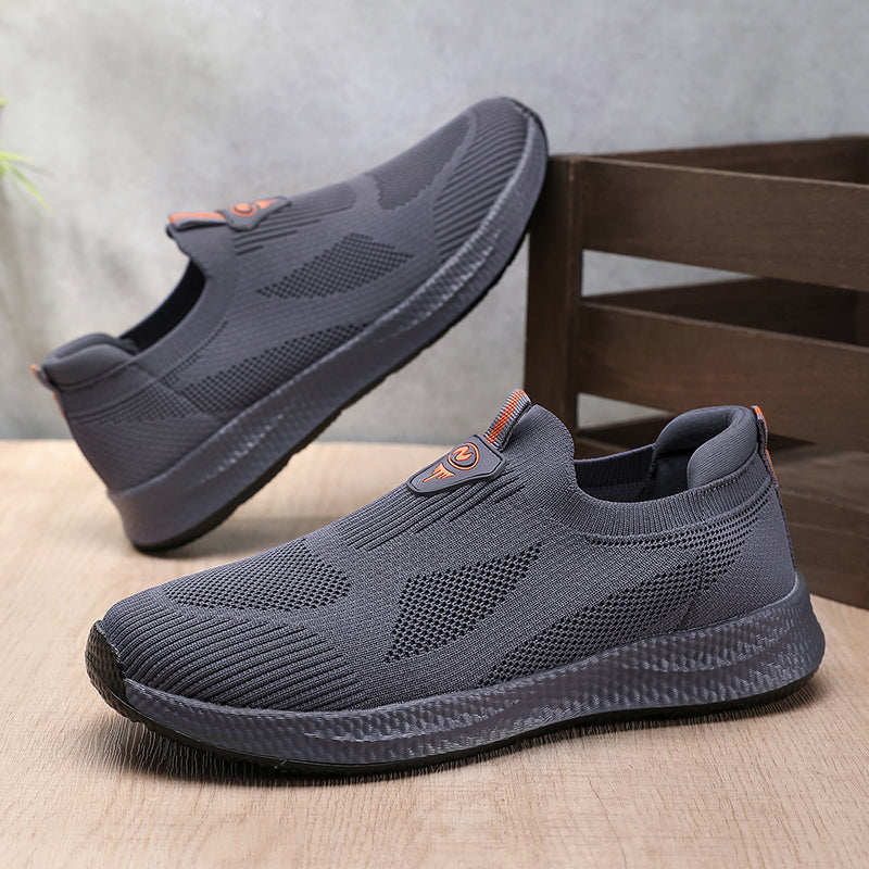 Men's Mesh Lightweight Walking Shoes - Slip-On, Maximum Ventilation, Wide Toe Box with Arch Support