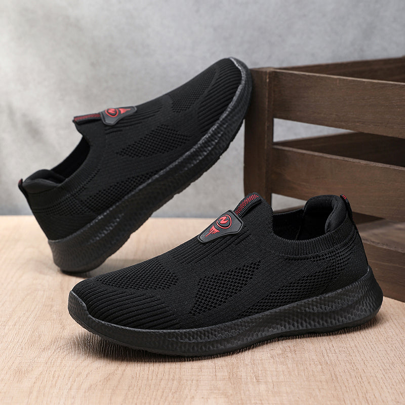 Men's Mesh Lightweight Walking Shoes - Slip-On, Maximum Ventilation, Wide Toe Box with Arch Support