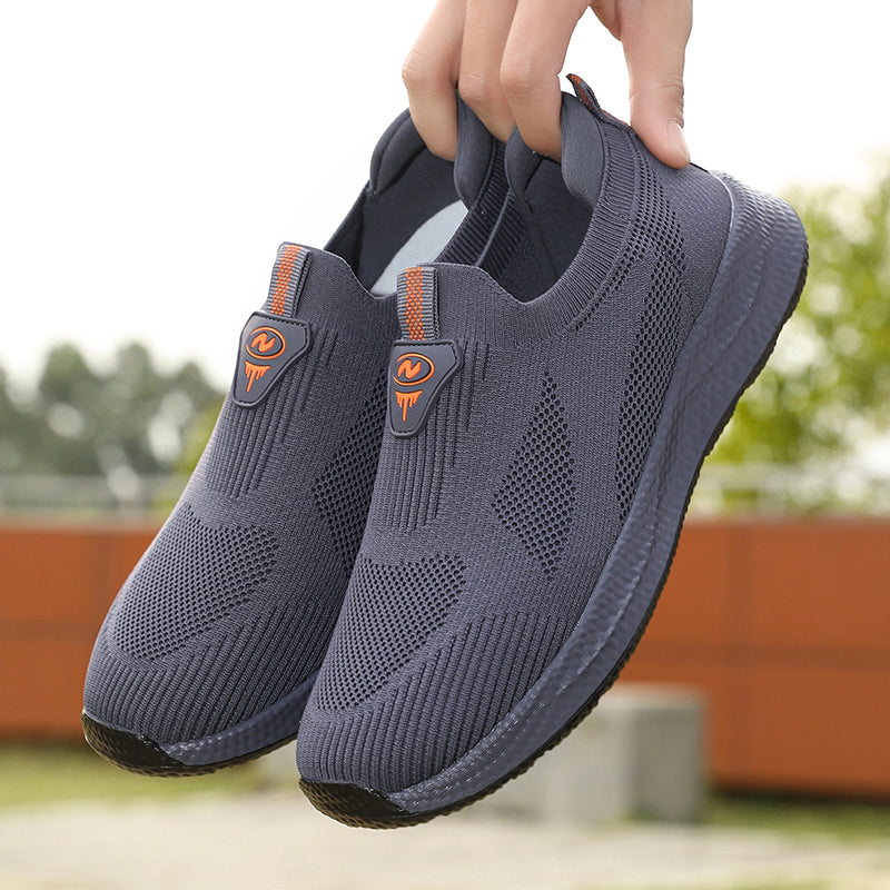 Men's Mesh Lightweight Walking Shoes - Slip-On, Maximum Ventilation, Wide Toe Box with Arch Support