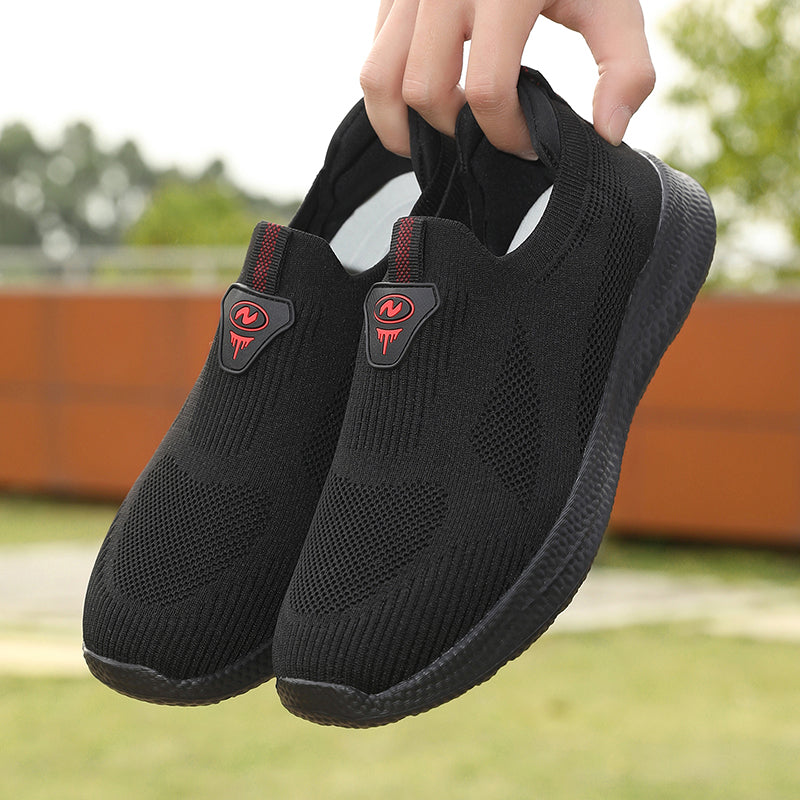 Men's Mesh Lightweight Walking Shoes - Slip-On, Maximum Ventilation, Wide Toe Box with Arch Support