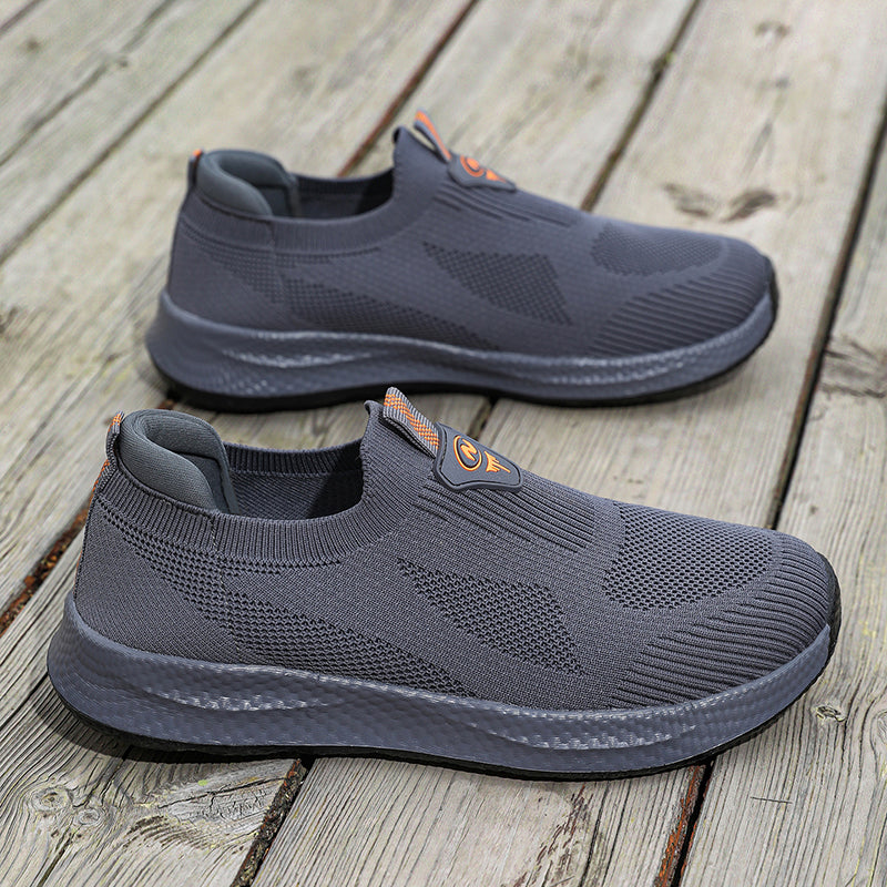 Men's Mesh Lightweight Walking Shoes - Slip-On, Maximum Ventilation, Wide Toe Box with Arch Support