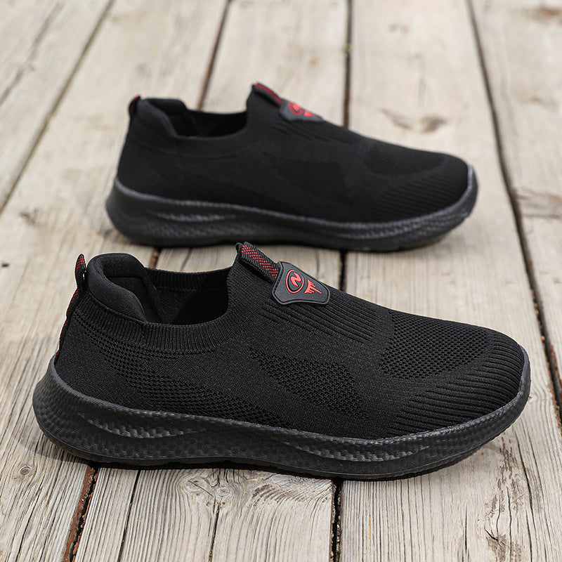 Men's Mesh Lightweight Walking Shoes - Slip-On, Maximum Ventilation, Wide Toe Box with Arch Support