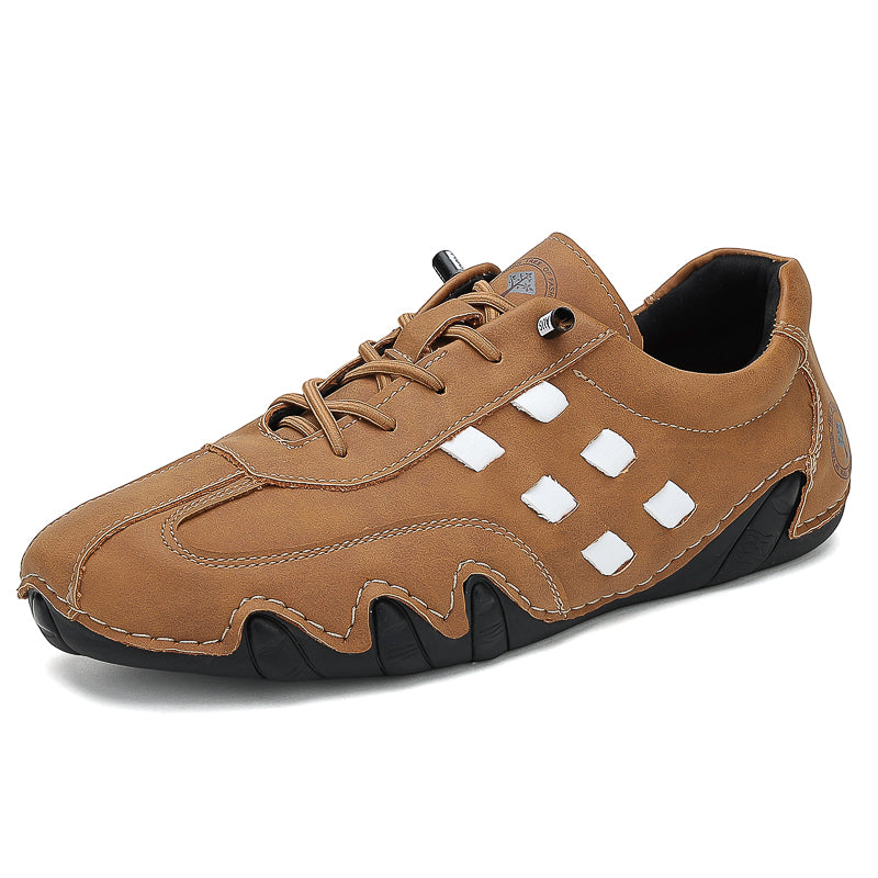 Men's  Low Top Suede Casual Boots - Lace-Up, Waterproof, Wide Toe Box with Arch Support