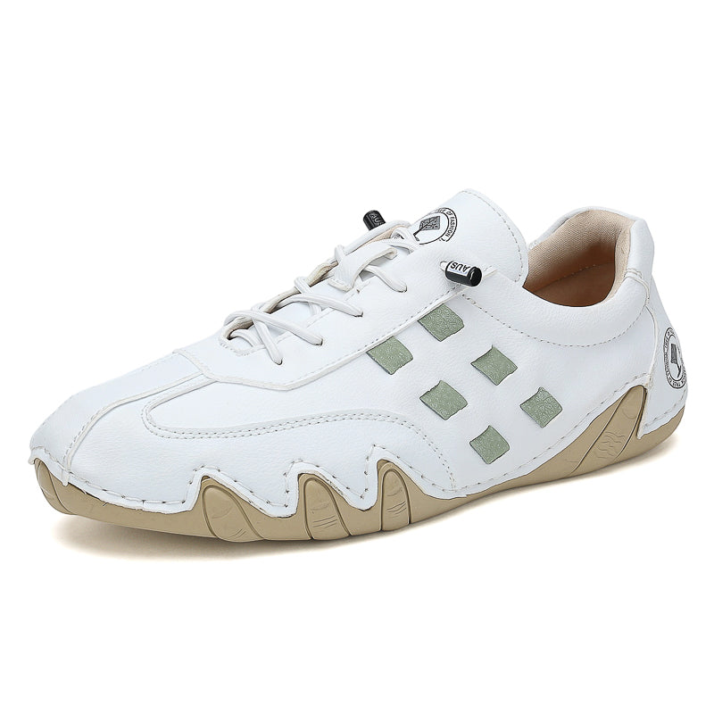 Men's  Low Top Suede Casual Boots - Lace-Up, Waterproof, Wide Toe Box with Arch Support