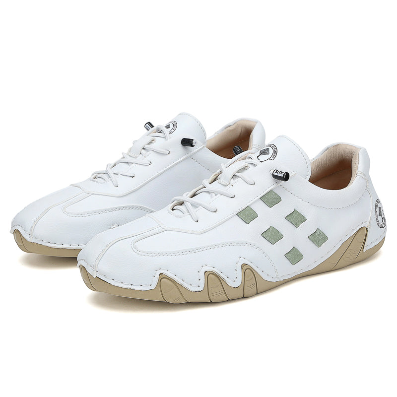 Men's  Low Top Suede Casual Boots - Lace-Up, Waterproof, Wide Toe Box with Arch Support