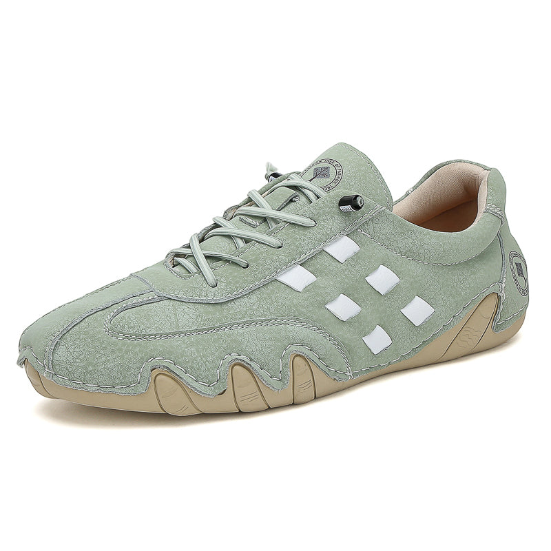 Men's  Low Top Suede Casual Boots - Lace-Up, Waterproof, Wide Toe Box with Arch Support