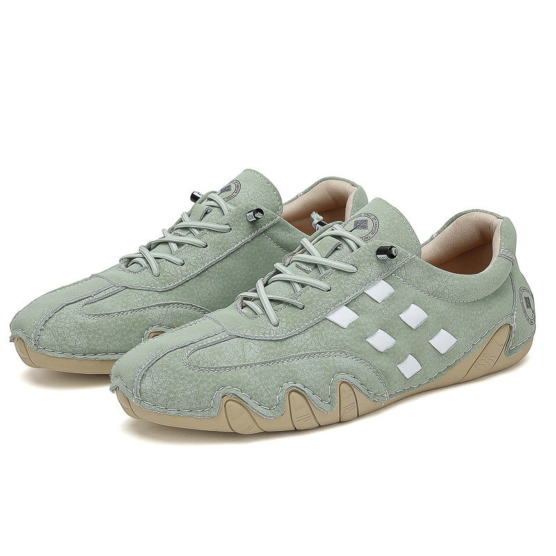 Men's  Low Top Suede Casual Boots - Lace-Up, Waterproof, Wide Toe Box with Arch Support