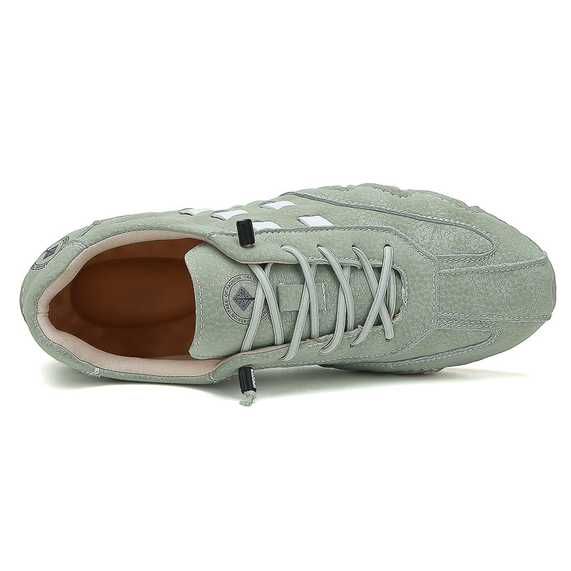 Men's  Low Top Suede Casual Boots - Lace-Up, Waterproof, Wide Toe Box with Arch Support