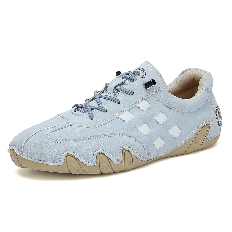 Men's  Low Top Suede Casual Boots - Lace-Up, Waterproof, Wide Toe Box with Arch Support