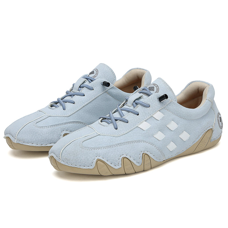 Men's  Low Top Suede Casual Boots - Lace-Up, Waterproof, Wide Toe Box with Arch Support